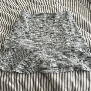 Peplum metallic skirt